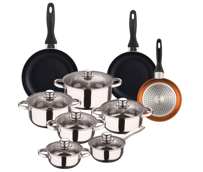 Conjunto de panelas well home de 12 peças + 3 panelas