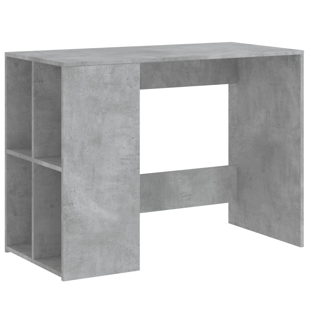 Secretária escrivaninha de computador - 102x50x75 cm derivados de madeira cinzento cimento