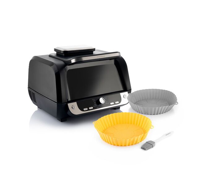 Pack cestos de silicone com pincel para fritadeiras a ar e fritadeira de ar com grill, acessórios e livro de receitas innovagoods