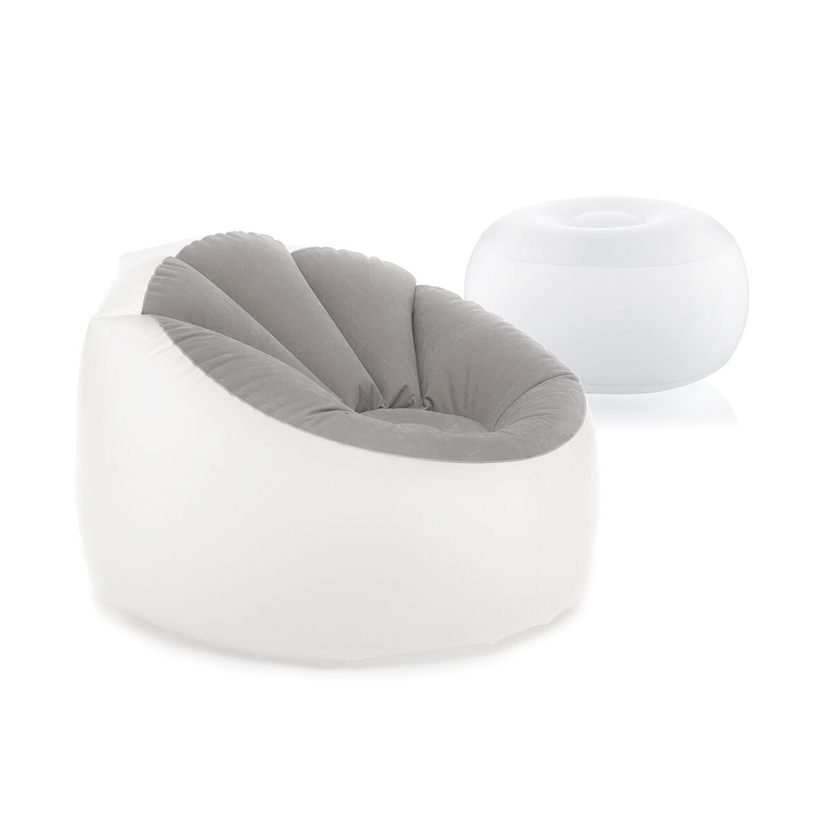 Pack Poltrona Insuflável com LED Multicolor e Assento Insuflável com LED Multicolor e Controlo Remoto
