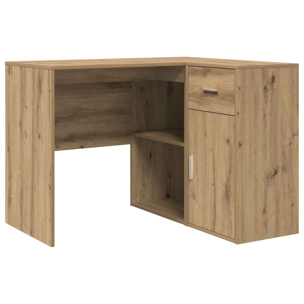 2pcs secretária de canto - mesa de computador carvalho artisiano 102 x 50 x 75 cm