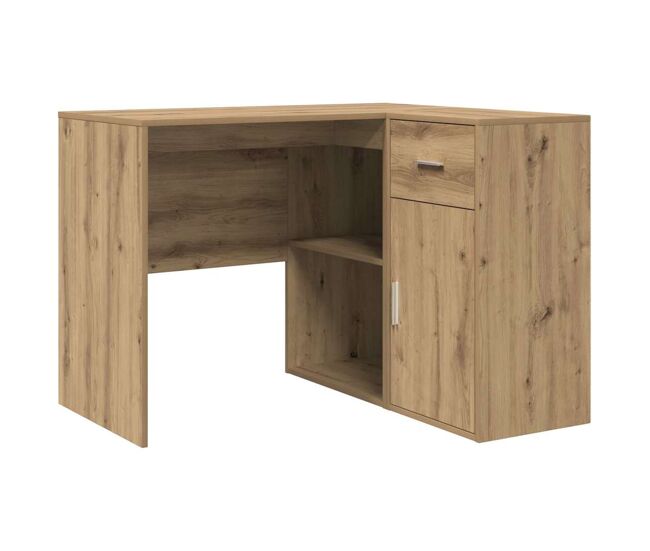 2pcs secretária de canto - mesa de computador carvalho artisiano 102 x 50 x 75 cm