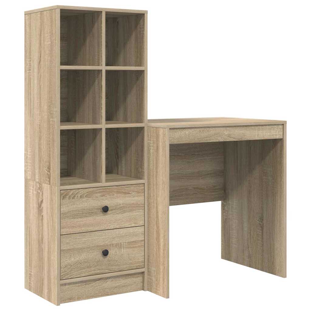 Secretária escrivaninha de computador - com armazenamento 2 pcs carvalho sonoma 70 x 50 x 76 cm