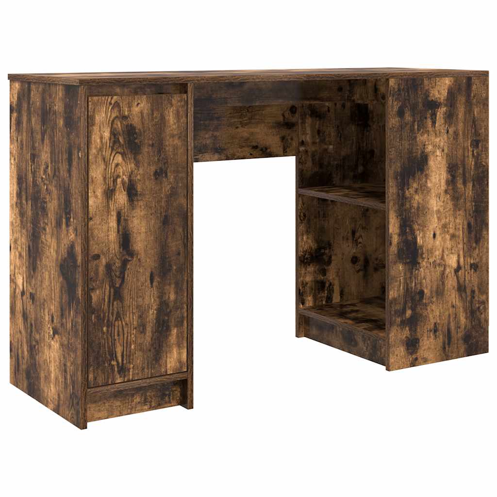 Secretária escrivaninha de computador - 120x42x76cm derivados de madeira cor carvalho fumado