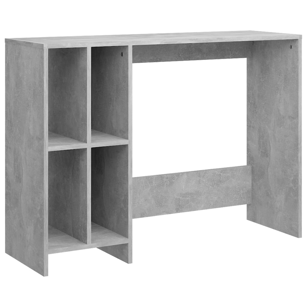Secretária escrivaninha de computador - 102,5x35x75 cm derivados de madeira cinzento cimento