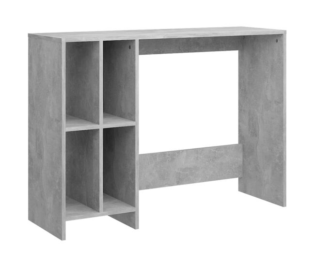 Secretária escrivaninha de computador - 102,5x35x75 cm derivados de madeira cinzento cimento