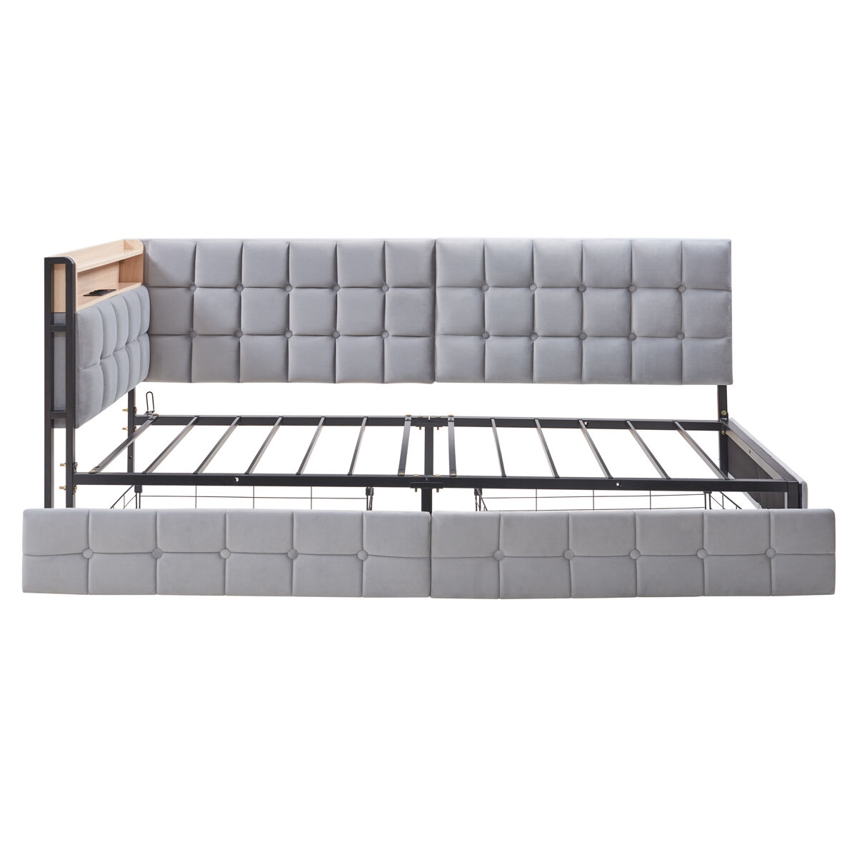 Camas individuais 99x208 Cinza Claro