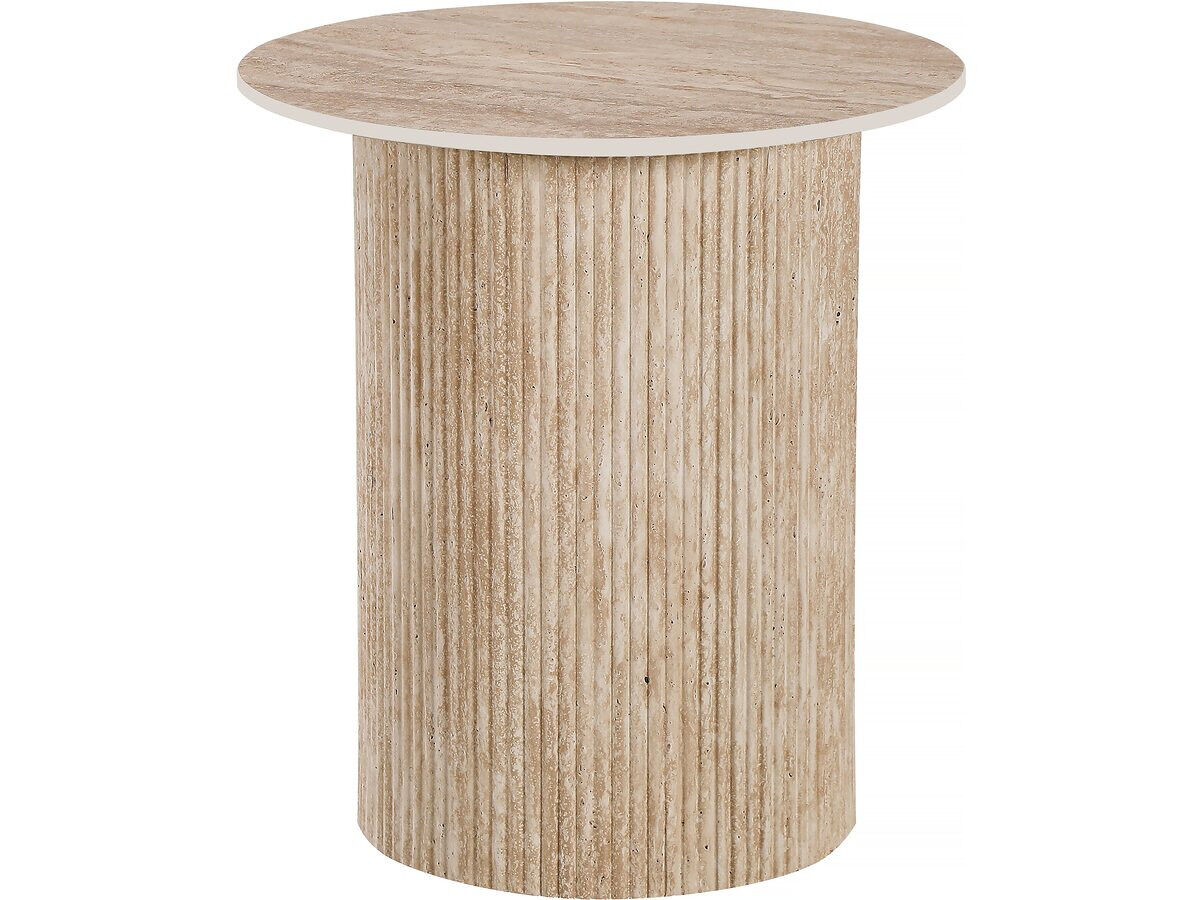 Mesa auxiliar de cerâmica “eclat”, mesa de cabeceira - 50 x 50 cm - castanho