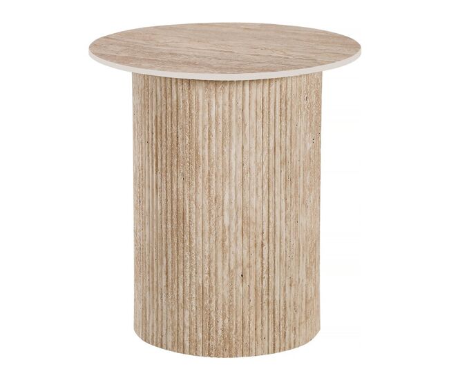Mesa auxiliar de cerâmica “eclat”, mesa de cabeceira - 50 x 50 cm - castanho
