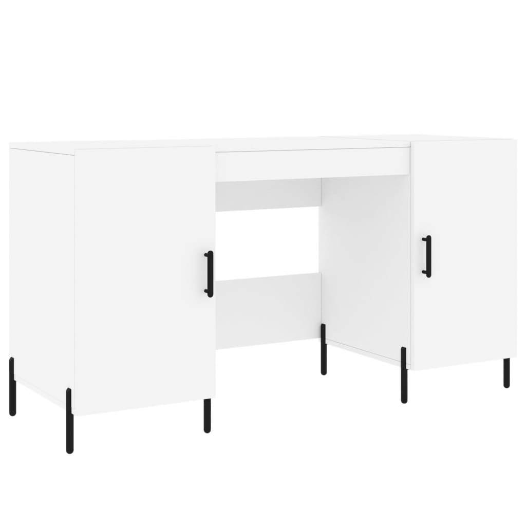 Secretária escrivaninha de computador - 140x50x75 cm derivados de madeira branco
