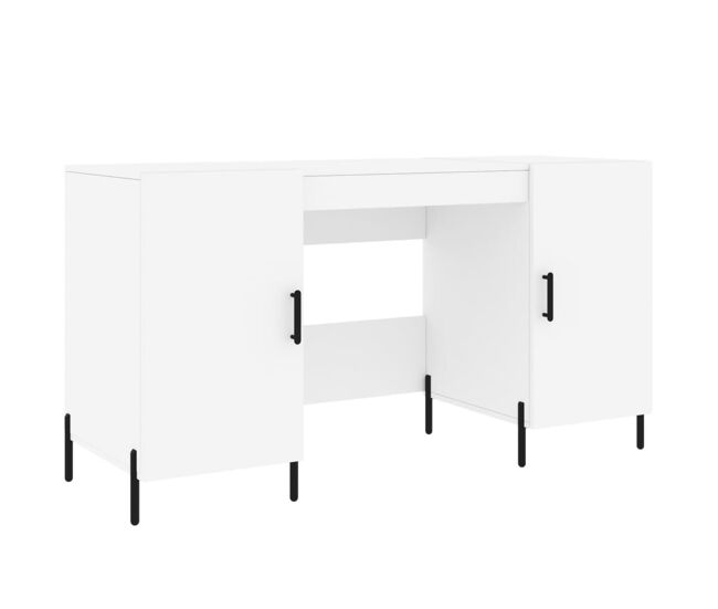 Secretária escrivaninha de computador - 140x50x75 cm derivados de madeira branco