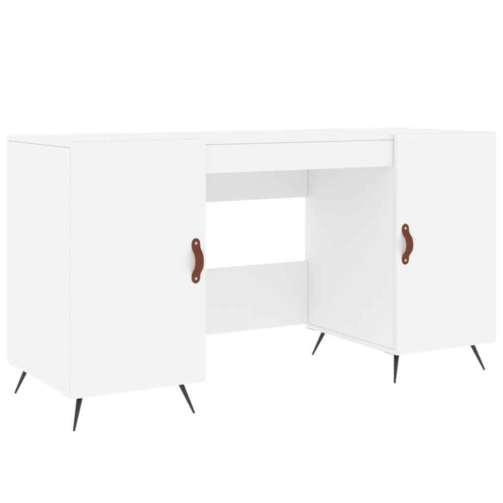 Secretária escrivaninha de computador - 140x50x75 cm derivados de madeira branco