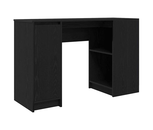 Secretária escrivaninha de computador - 120x42x76 cm derivados de madeira cor carvalho preto
