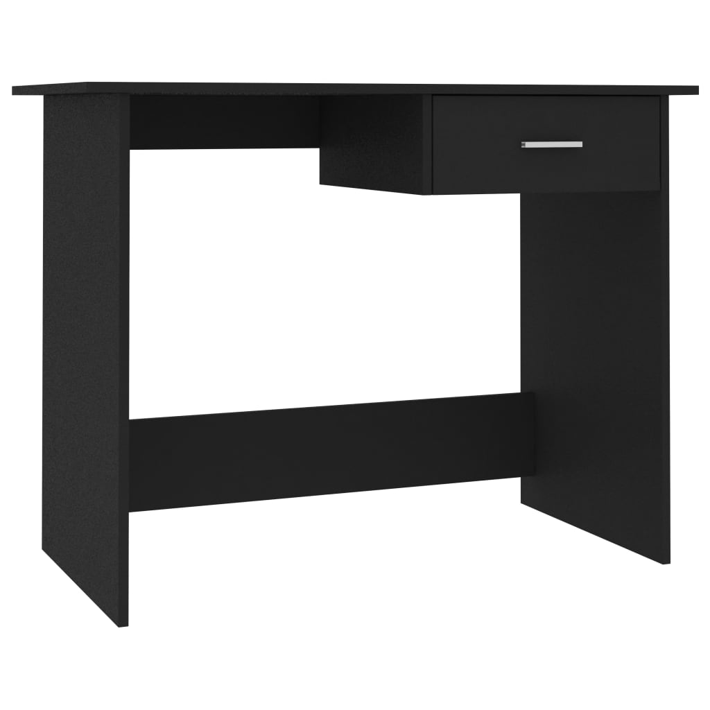 Secretária escrivaninha de computador - 100x50x76 cm contraplacado preto