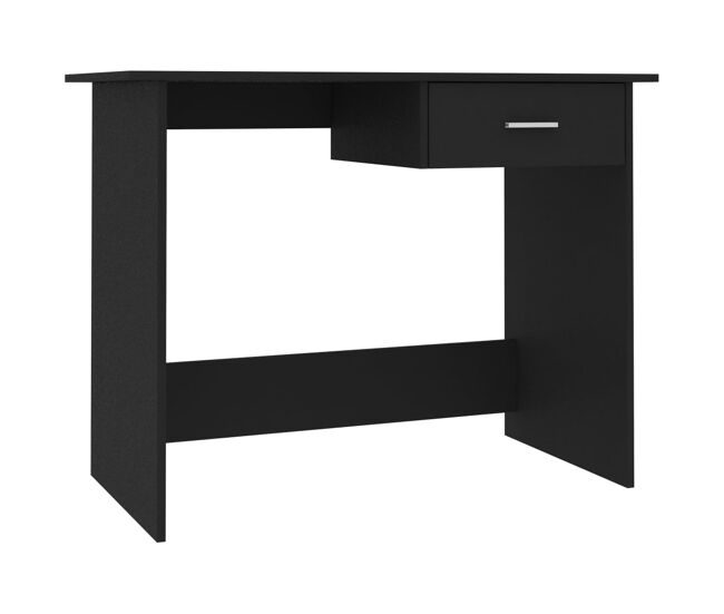 Secretária escrivaninha de computador - 100x50x76 cm contraplacado preto