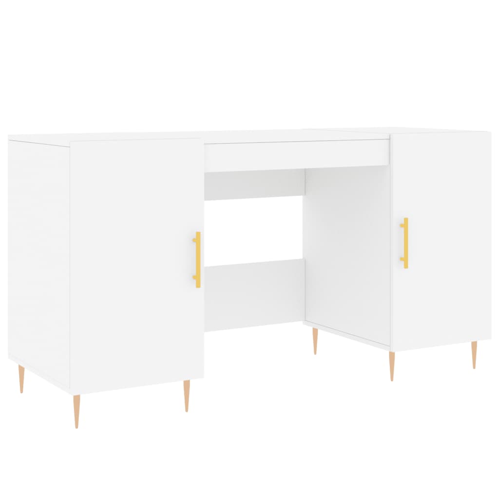 Secretária escrivaninha de computador - 140x50x75 cm derivados de madeira branco