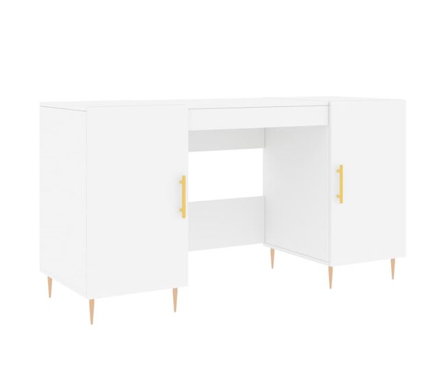 Secretária escrivaninha de computador - 140x50x75 cm derivados de madeira branco