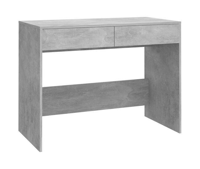 Secretária escrivaninha de computador - 101x50x76,5 cm derivados de madeira cinza cimento