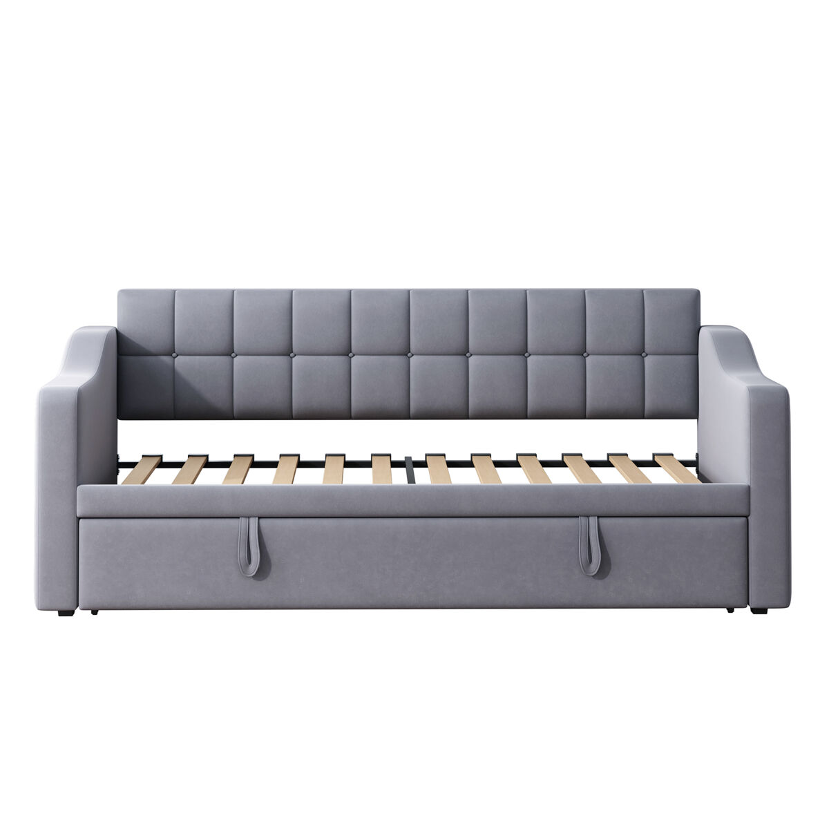 Sofá-cama 90/180 - multifuncional com tomada e bolsa de armazenamento - cinza samtstoff
