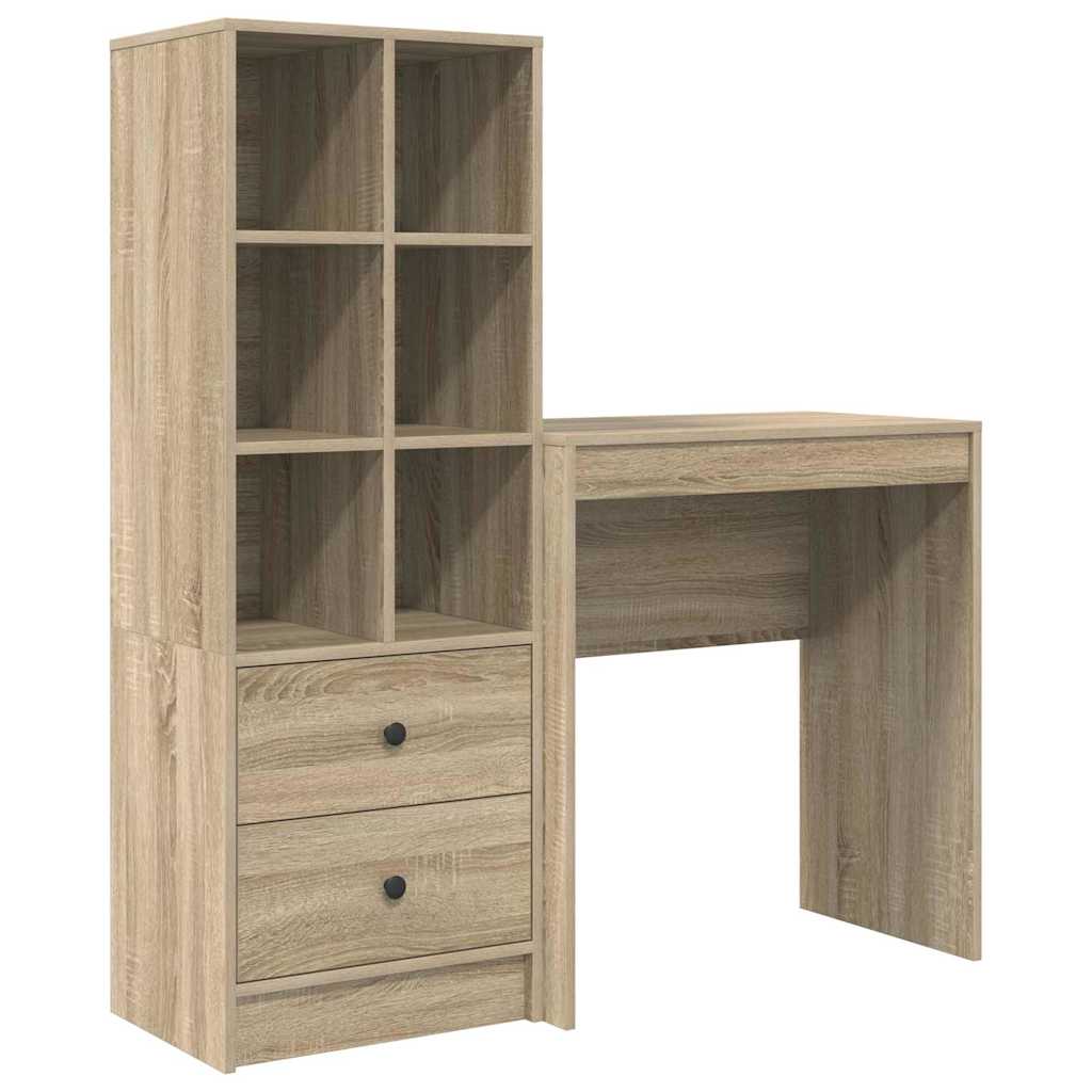 Secretária escrivaninha de computador - com armazenamento 2 pcs carvalho sonoma 70 x 40 x 76 cm