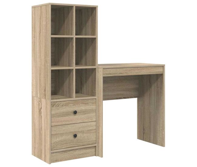 Secretária escrivaninha de computador - com armazenamento 2 pcs carvalho sonoma 70 x 40 x 76 cm