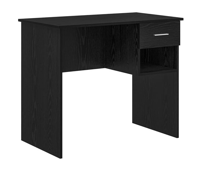 Secretária escrivaninha de computador - carvalho preto 90 x 49.5 x 75 cm madeira processada