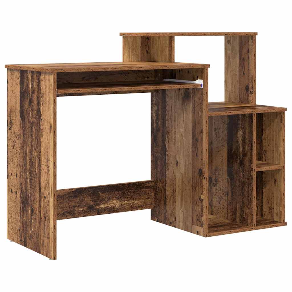 Secretária escrivaninha de computador - com armazenamento madeira antiga 120.5 x 44 x 88.5 cm