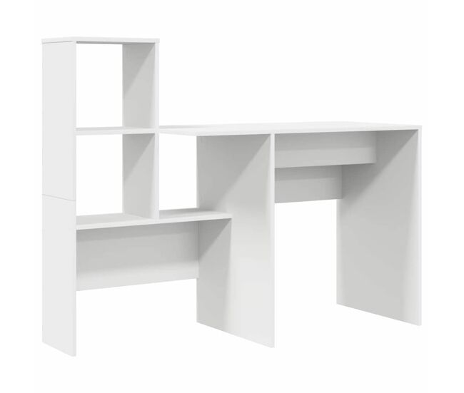 Secretária escrivaninha de computador - com gaveta branco 131.5 x 50 x 106.5 cm madeira processada