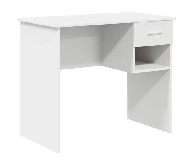 Secretária escrivaninha de computador - com gaveta branco 90 x 49.5 x 75 cm madeira processada