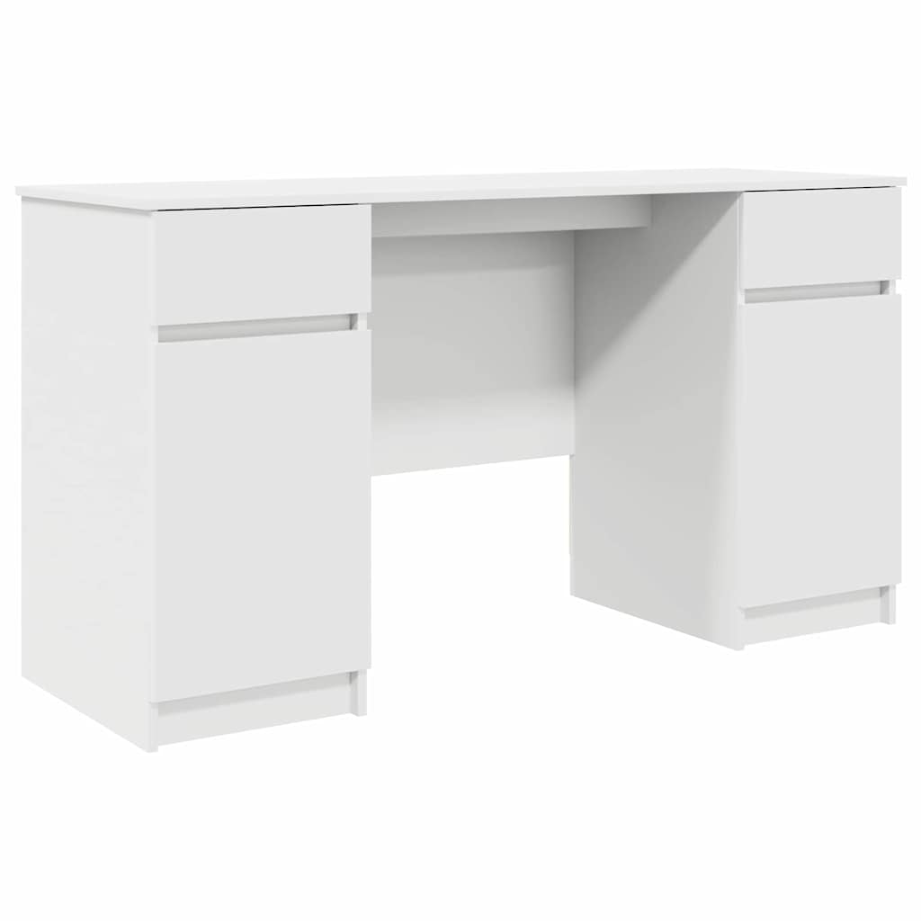 Secretária escrivaninha de computador - com gaveta branco 140 x 49 x 76 cm madeira processada