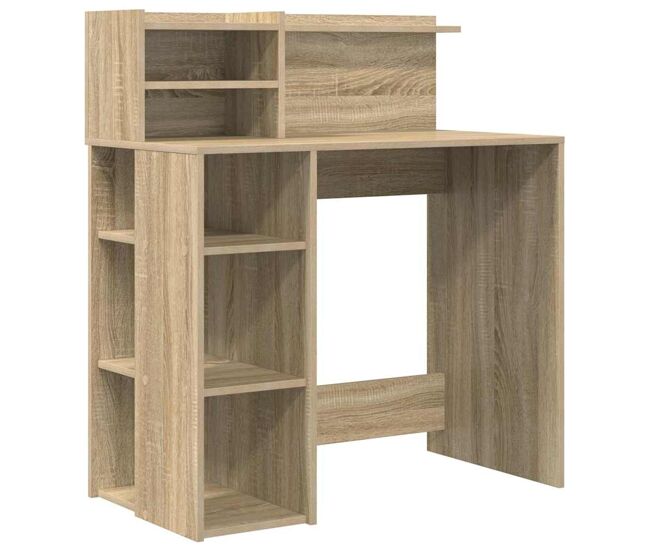 Secretária escrivaninha de computador - com armazenamento carvalho sonoma 90 x 48 x 101,5 cm