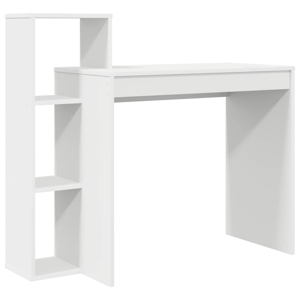 Secretária escrivaninha de computador - com prateleira branco 100 x 40 x 90 cm madeira processada