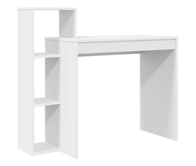 Secretária escrivaninha de computador - com prateleira branco 100 x 40 x 90 cm madeira processada