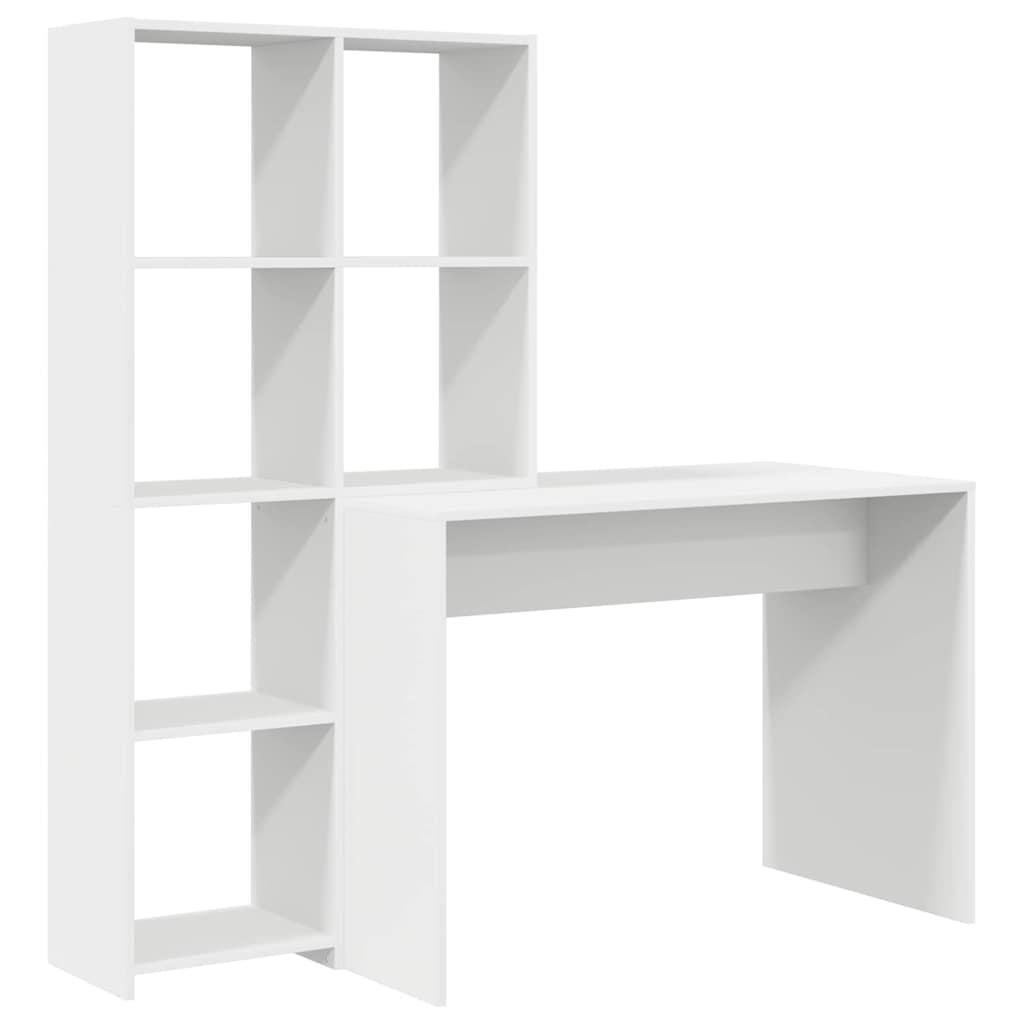 Secretária escrivaninha de computador - branco 138.5 x 55 x 143 cm madeira processada