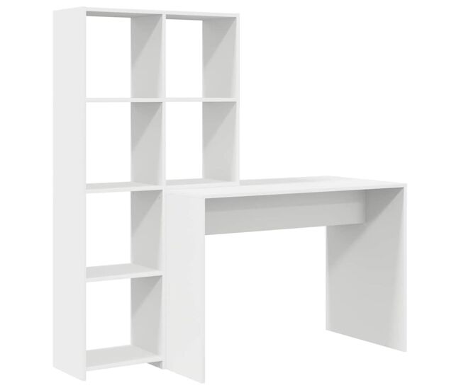 Secretária escrivaninha de computador - branco 138.5 x 55 x 143 cm madeira processada