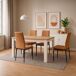 Pacote de mesa de jantar extensível com 4 cadeiras Avat Pacote de mesa de jantar extensível com 4 cadeiras Avat Carvalho