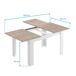 Pacote de mesa de jantar extensível com 4 cadeiras Avat Pacote de mesa de jantar extensível com 4 cadeiras Avat Carvalho