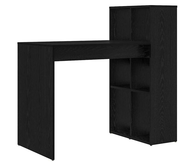 Secretária escrivaninha de computador - carvalho preto 108 x 55 x 103,5 cm madeira processada