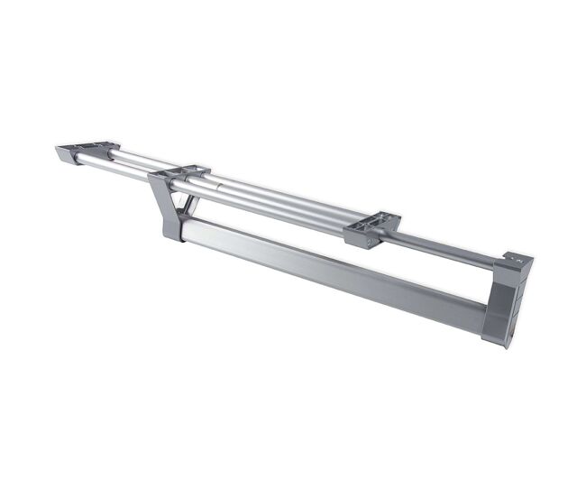 Organizador de armário autoextensível, cinza metálico