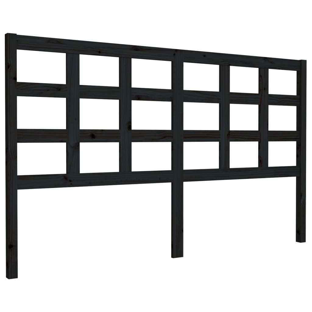 Cabeceira - cabeceira de cama 165,5x4x100 cm pinho maciço preto