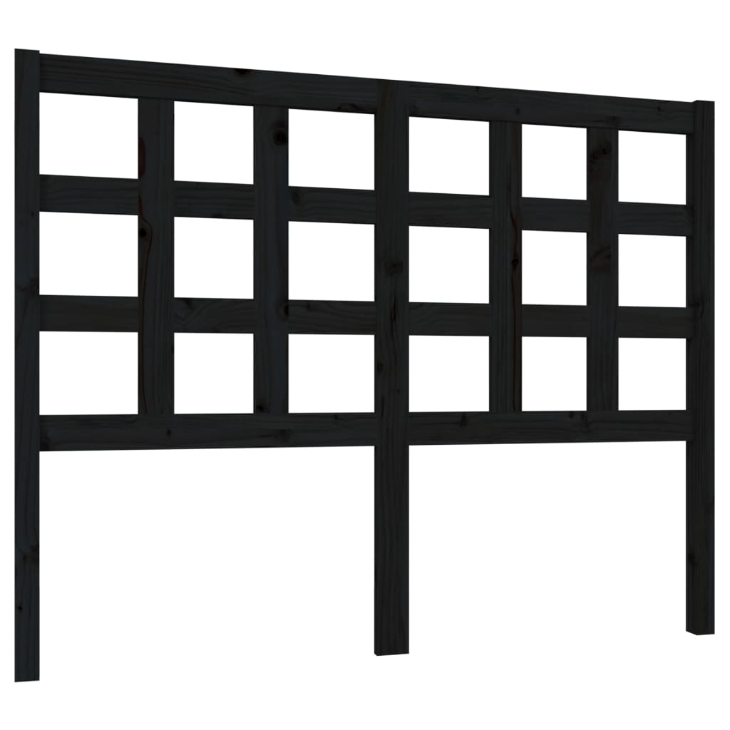Cabeceira - cabeceira de cama 125,5x4x100 cm pinho maciço preto