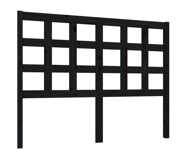 Cabeceira - cabeceira de cama 125,5x4x100 cm pinho maciço preto