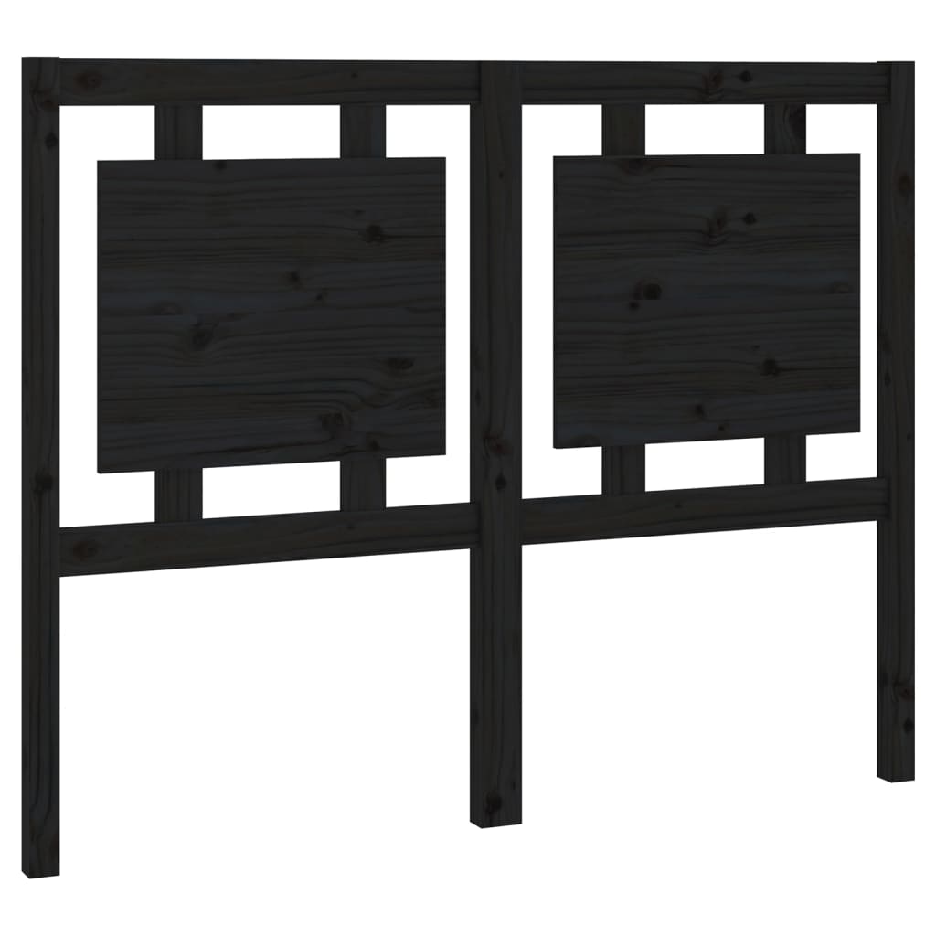 Cabeceira - cabeceira de cama 125,5x4x100 cm pinho maciço preto