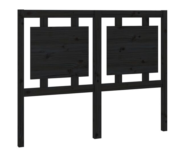 Cabeceira - cabeceira de cama 125,5x4x100 cm pinho maciço preto