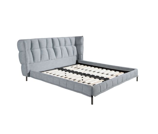 Cama em tecido cinzento-azulado claro modelo 7211 angel cerdá