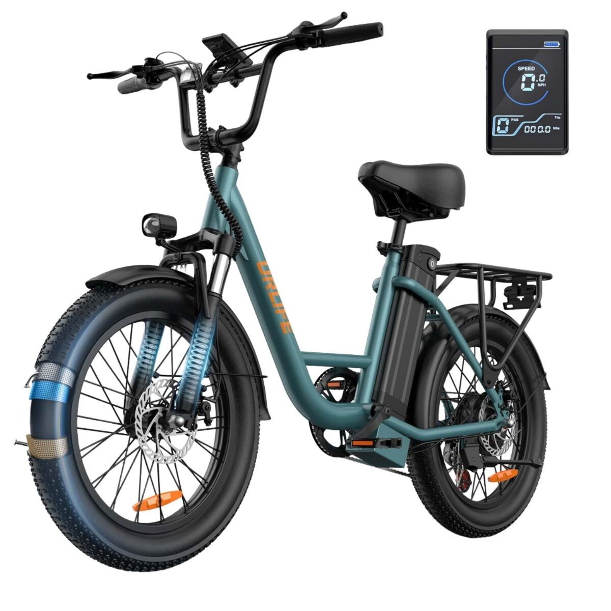 E-bike URLIFE E20 - Motor 250W Bateria 48V 13Ah