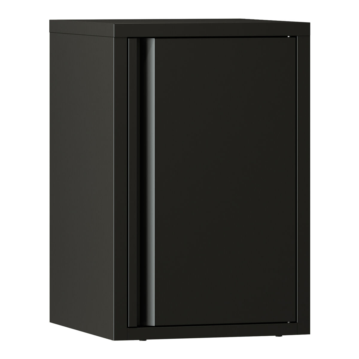 Armário de parede burlöv 50x33x35 cm aço preto [en.casa]