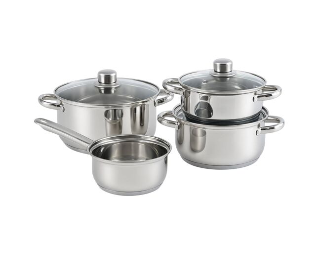Conjunto de panelas well home de 7 peças com base de indução