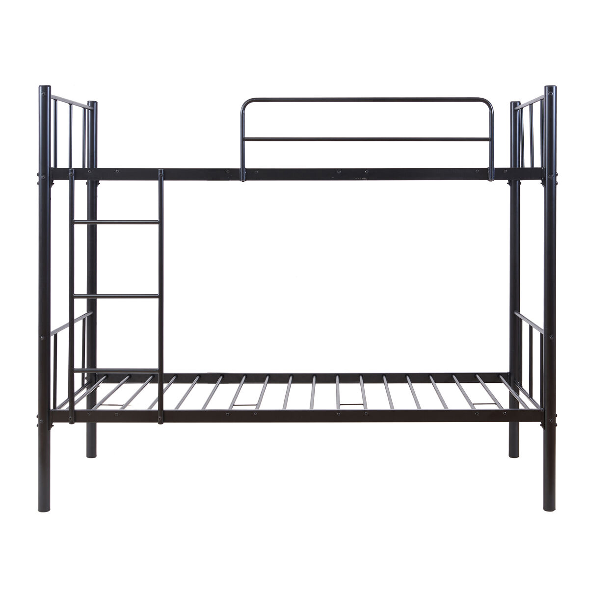 Beliche metálico berimma com proteção anti-queda metal 90x200 cm preto [en.casa]