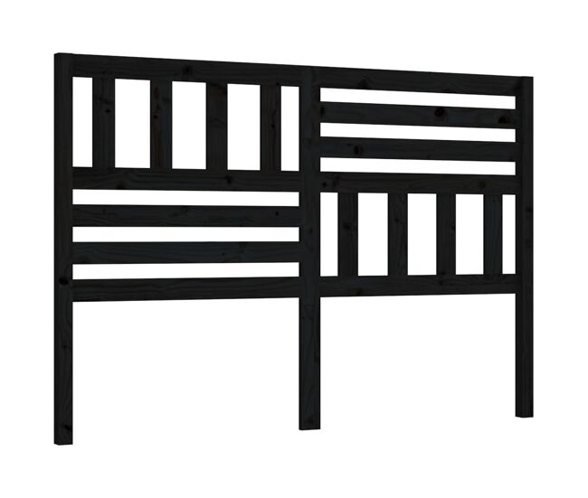 Cabeceira - cabeceira de cama 126x4x100 cm pinho maciço preto